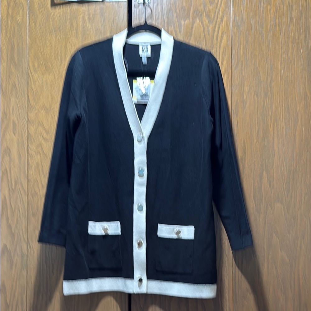Anne Klein Black and White Cardigan